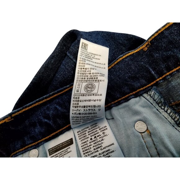 Levis 514 Straight Mens Jeans W28 L30 Dark Blue Denim - Picture 8 of 11